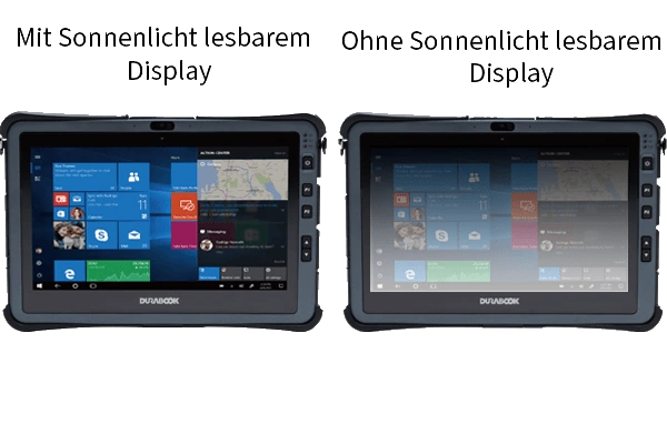 Durabook U11I Seitenanschicht Handvergleich