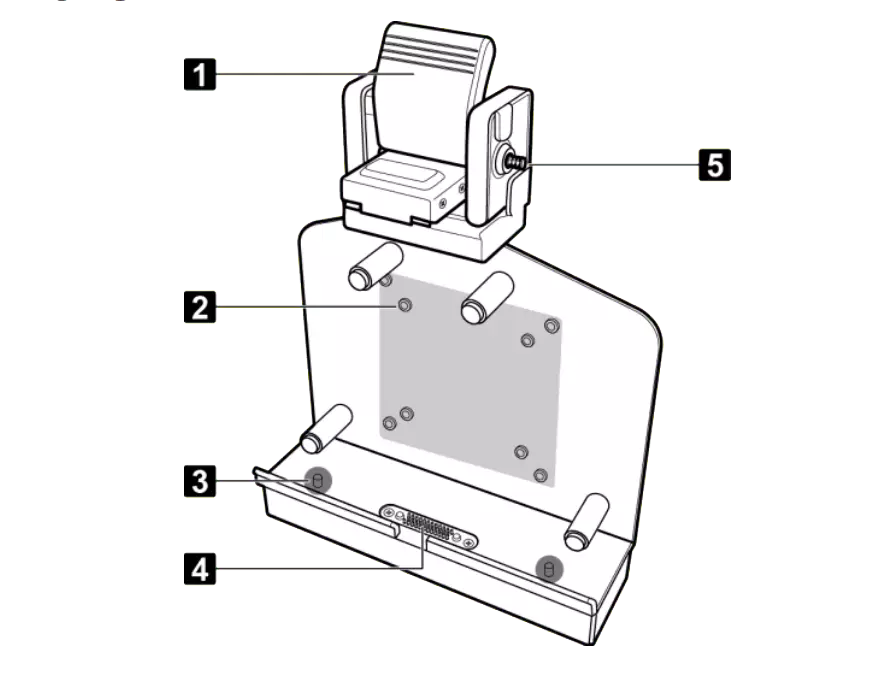 Durabook Tablet Fahrzeughalterung von vorne